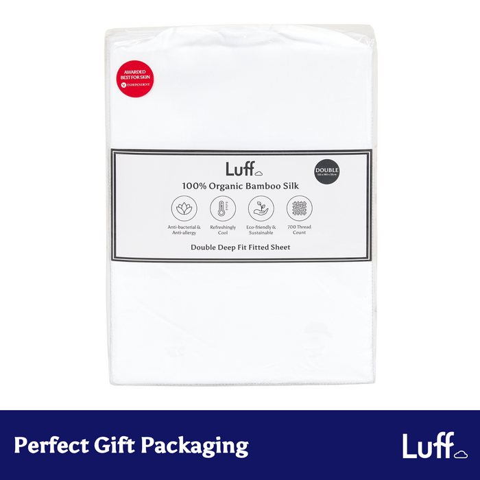 100% Organic Bamboo Silk Deep Fitted Sheet - Luff Sleep