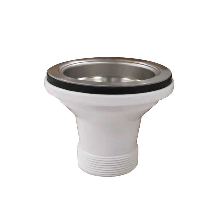 90mm Fine Fireclay & Granite Butler Sink Basket Waste and Plug Brushed Sinks Arova
