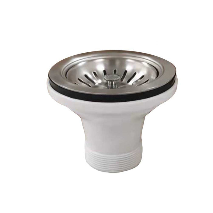 90mm Fine Fireclay & Granite Butler Sink Basket Waste and Plug Brushed Sinks Arova