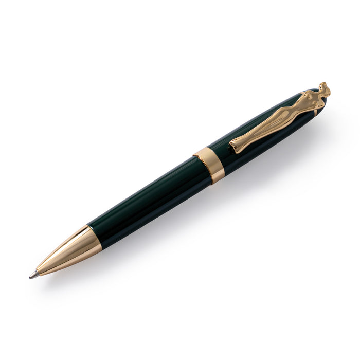 BALLPOINT PEN - woman - gold - bottle green