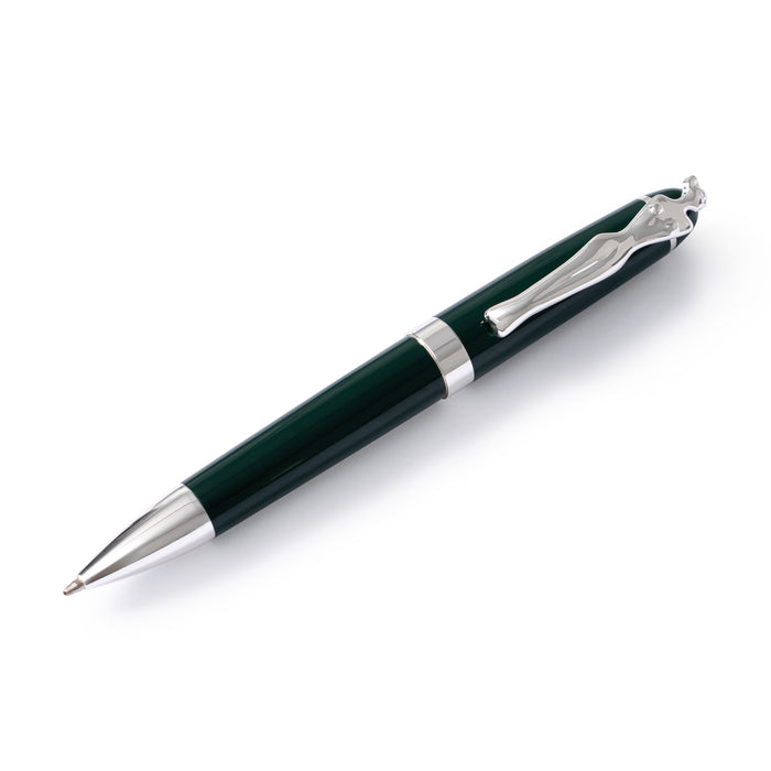 BALLPOINT PEN - woman - silver - bottle green