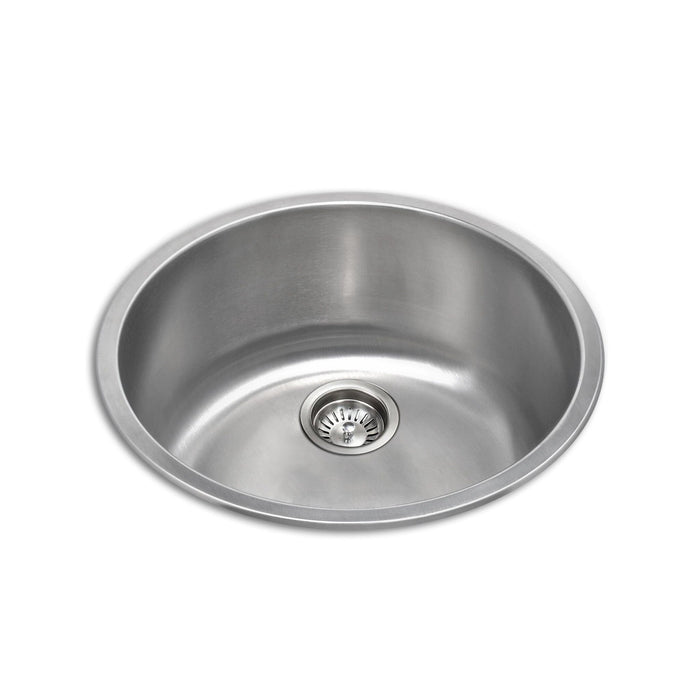 BASS 428mm Round Bowl Stainless Steel Kitchen Sink Sinks Arova