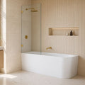 Bath Shower Screen Set Fully Frameless Shower Screens Arova