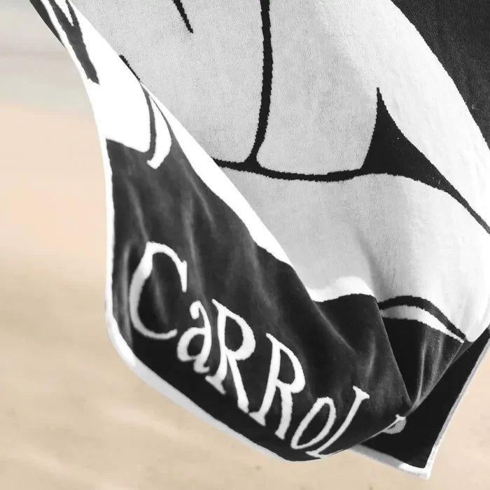 BEACH TOWEL - lazy days - black white