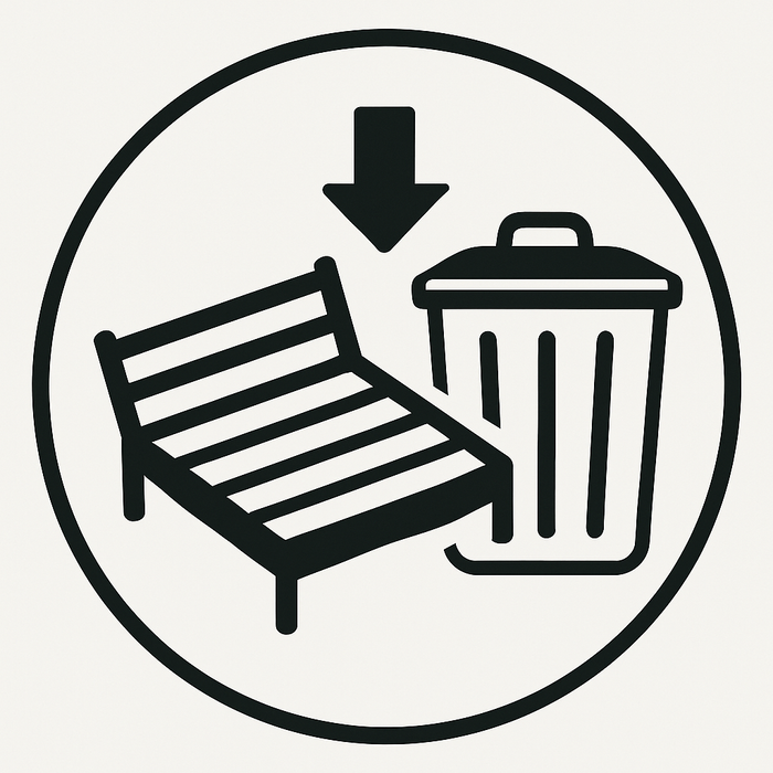 Bed Base Delivery Additional Services: Old Bed Base Disposal - Luff Sleep