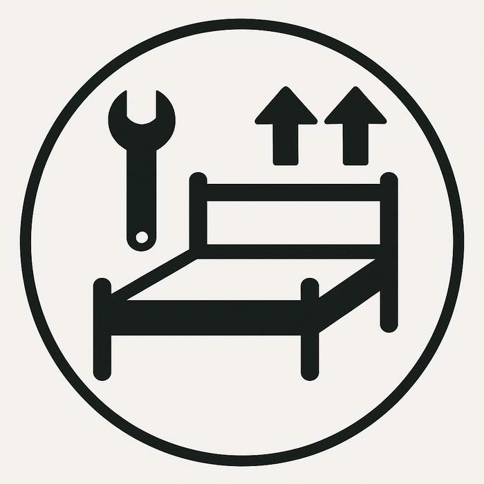 Bed Base Delivery Option 3: Setup in Room of Choice and Removal of Packaging - Luff Sleep