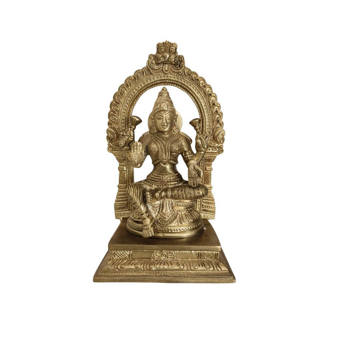 Pure brass Lakshmi idol, a decorative divine blessing for your home.
