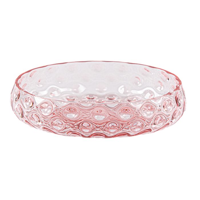 Bubble Glass Bowl Dinnerware Kodanska Pink