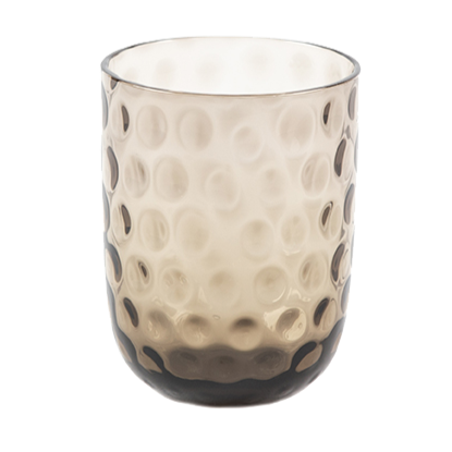Bubble Glass, Short Dinnerware Kodanska Short Black Smoke