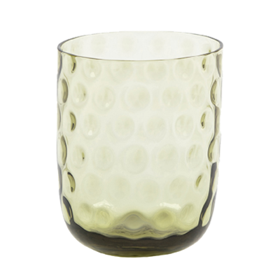 Bubble Glass, Short Dinnerware Kodanska Short Olive Green