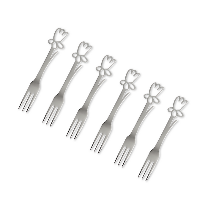 CAKE FORK SET OF 6 - daffodil