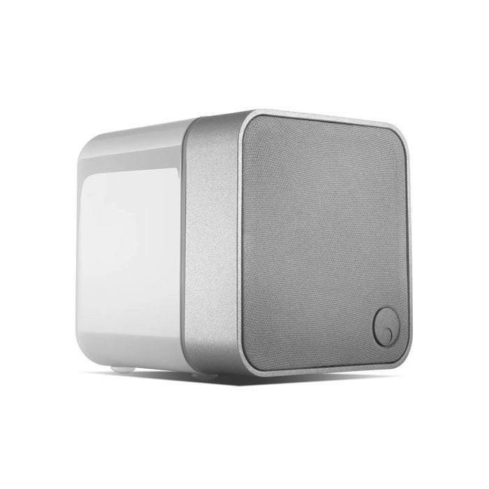 Cambridge Audio MINX MIN12 Compact Speaker, White, three-quarter view facing right
