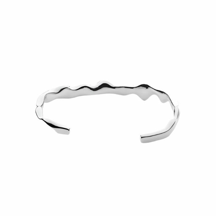Chunky Cuff Jewelry Skultuna Large Silver