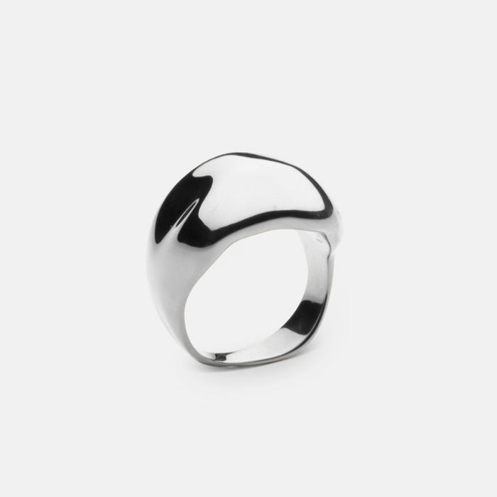 Chunky Ring Jewelry Skultuna Small Silver Plated