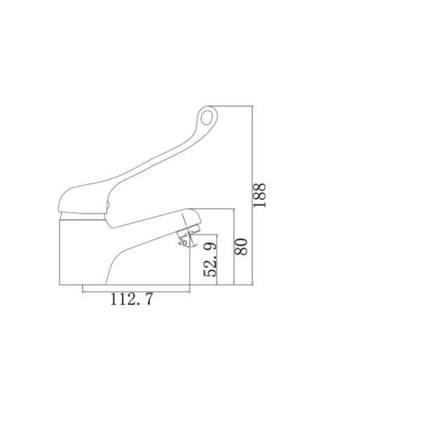 Classic Care Basin Mixer Chrome YSW1100-01D-CH Tapware Nero