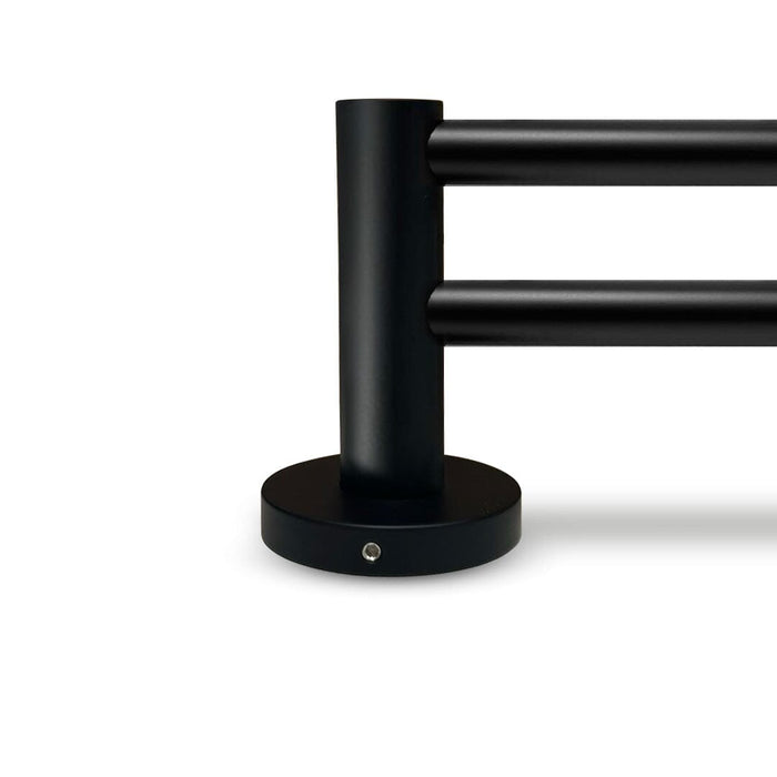 Clio Double Towel Rail 800mm Matte Black Accessories Arova