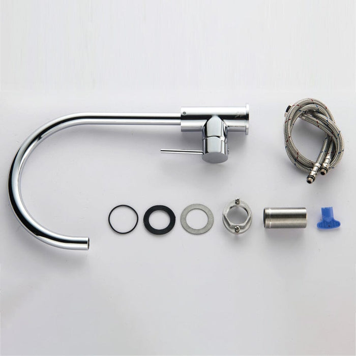 CLIO Gooseneck Kitchen Sink Mixer Tap Matte Black Tapware Arova
