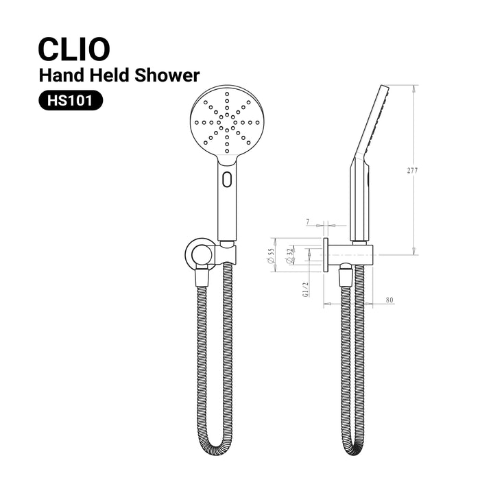 CLIO Hand Shower Brushed Gold Showers Arova