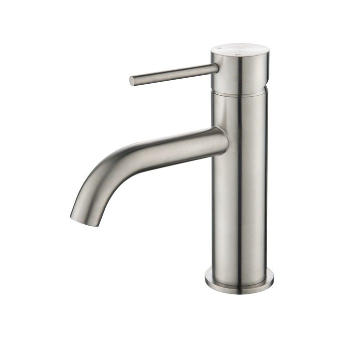 CLIO Round Basin Mixer Brushed Nickel Tapware Arova