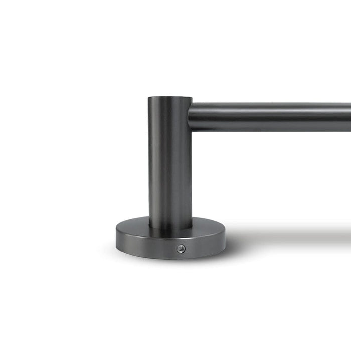 Clio Single Towel Rail 800mm Gunmetal Accessories Arova