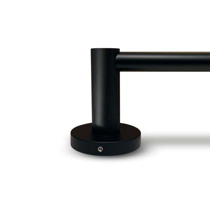 Clio Single Towel Rail 800mm Matte Black Accessories Arova