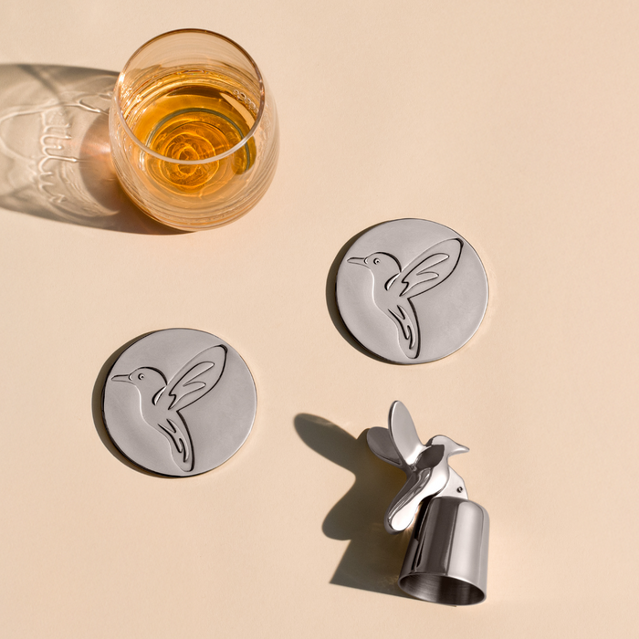 COASTER SET OF 2 - hummingbird