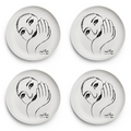 DINNER PLATE SET OF 4 - face facts