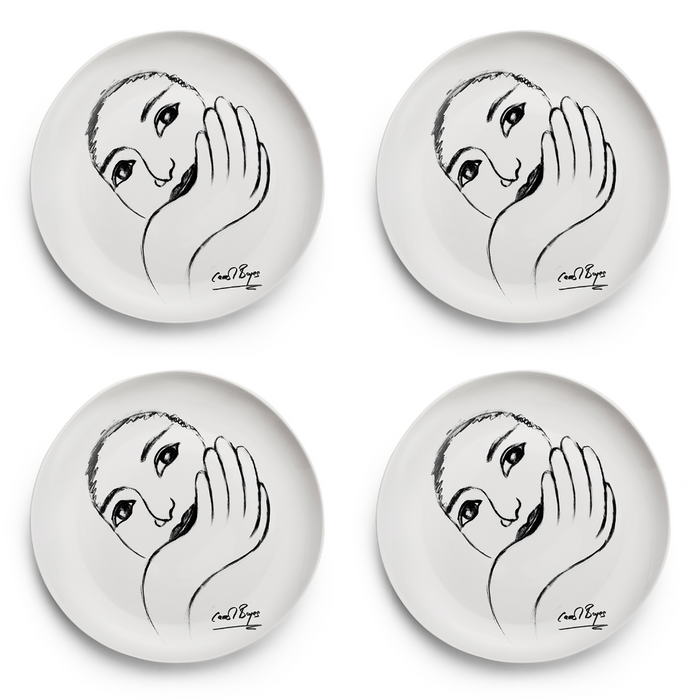 DINNER PLATE SET OF 4 - face facts