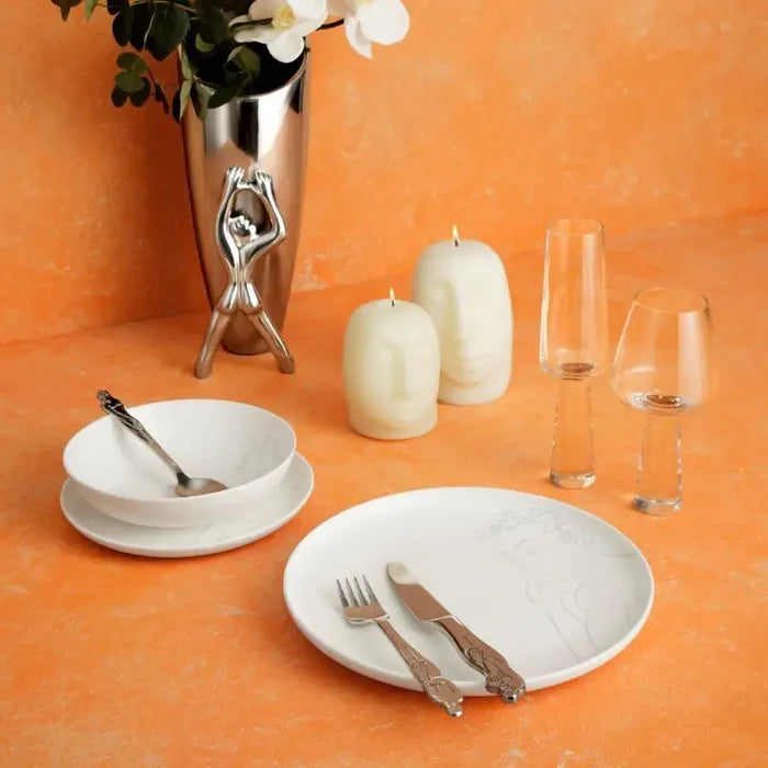 DINNER PLATE SET OF 4 - sketchbook grey