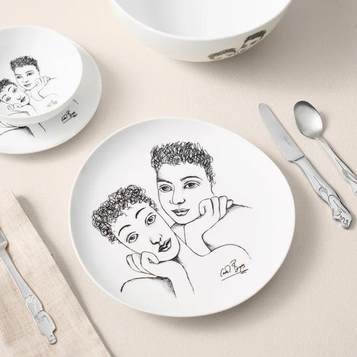 DINNER PLATE SET OF 4 - two of a kind