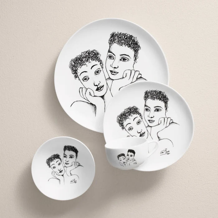 DINNER PLATE SET OF 4 - two of a kind