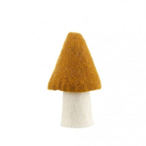 Felt Mushroom, Gold Decor Muskhane Gold Morel Large