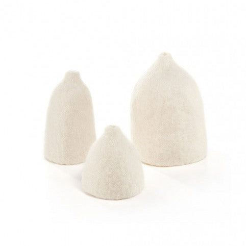 Felt Vase Cover, Set of 3 Vase Muskhane Natural