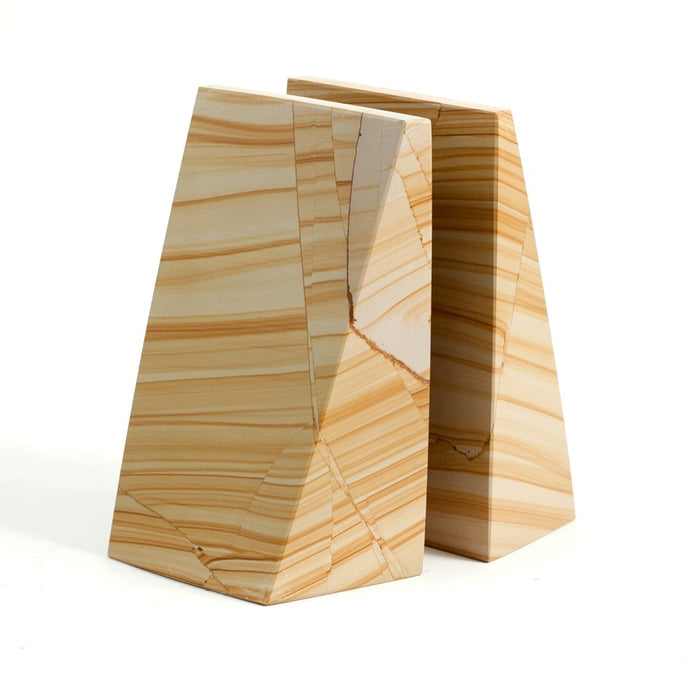 Fraser Marble Bookends, Sand