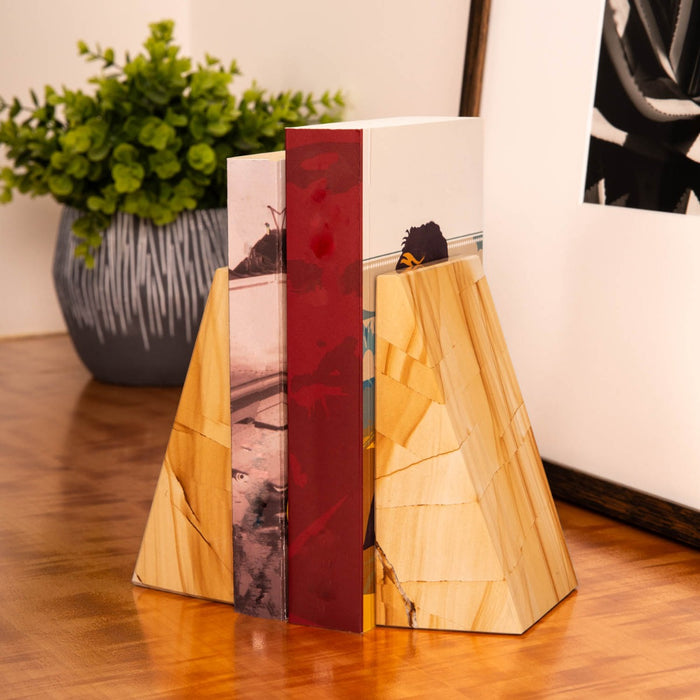 Fraser Marble Bookends, Sand