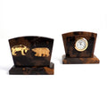 "Hermes" Quartz Clock- Tiger Eye