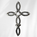 Horseshoe Ichthus Cross – Handmade Metal Wall Cross – Christian Wall Art – Faith Home Décor