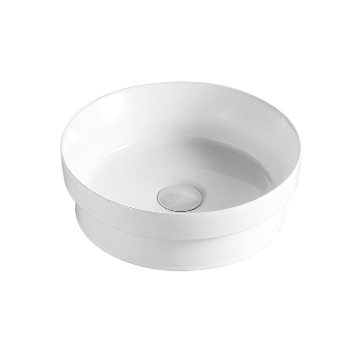 Jess 35 Inset Basin Round Gloss White Basins Arova