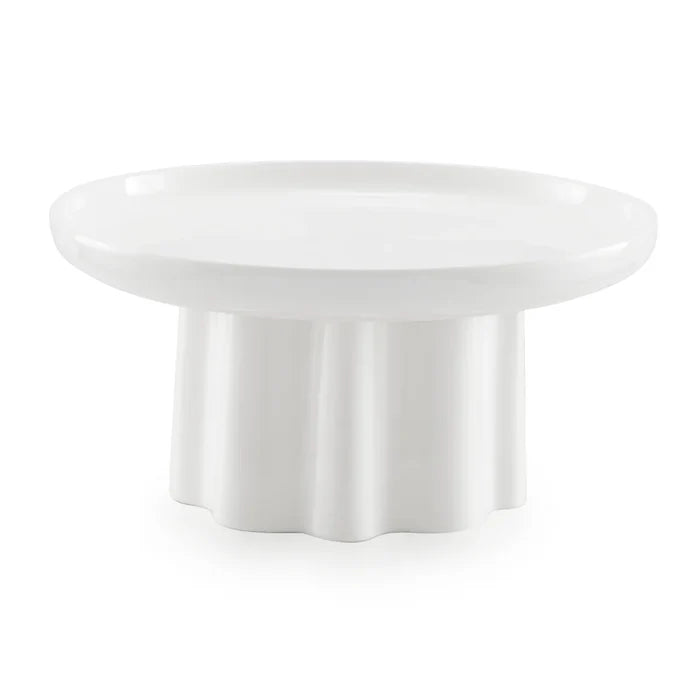 LARGE FOOTED BOWL - wavy