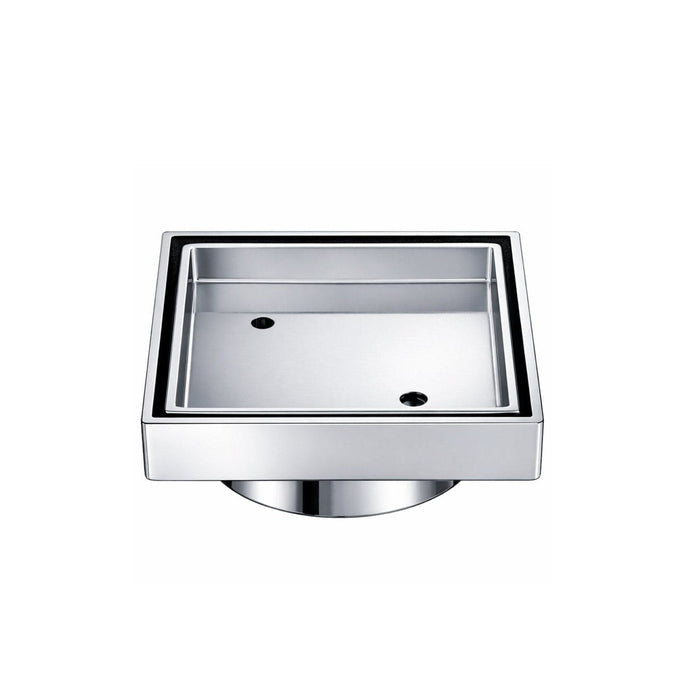Lexi Square Tile Insert Floor Waste Grate Chrome Shower Grate Arova