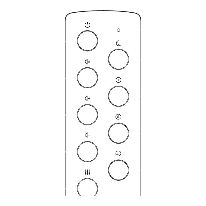 Matrix Audio RM3C Remote Control, keypad close-up diagram