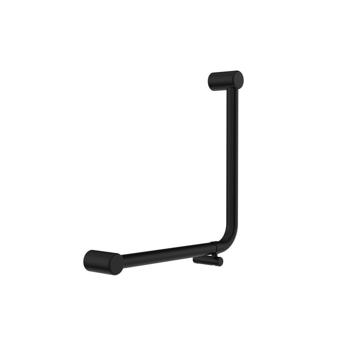 MECCA CARE 32MM AMBULANT 90 DEGREE BENT TUBE GRAB RAIL 450X450MM MATTE BLACK NRCR3290DMB Accessories Nero