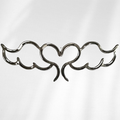 Metal Angel Wings with Heart Wall Art - Handmade Metal Horseshoe Decor for Home and Garden