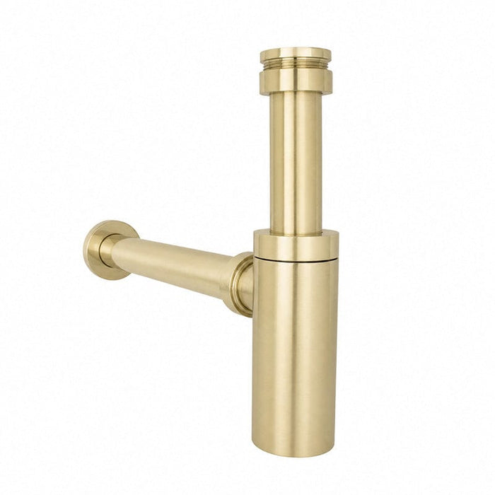 MICA Deluxe Bottle Trap Round Brushed Gold 32mm/40mm Basins Arova