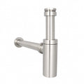 MICA Deluxe Bottle Trap Round Brushed Nickel 32mm/40mm Basins Arova