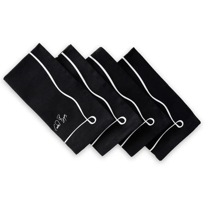 NAPKIN SET OF 4 - well framed - black
