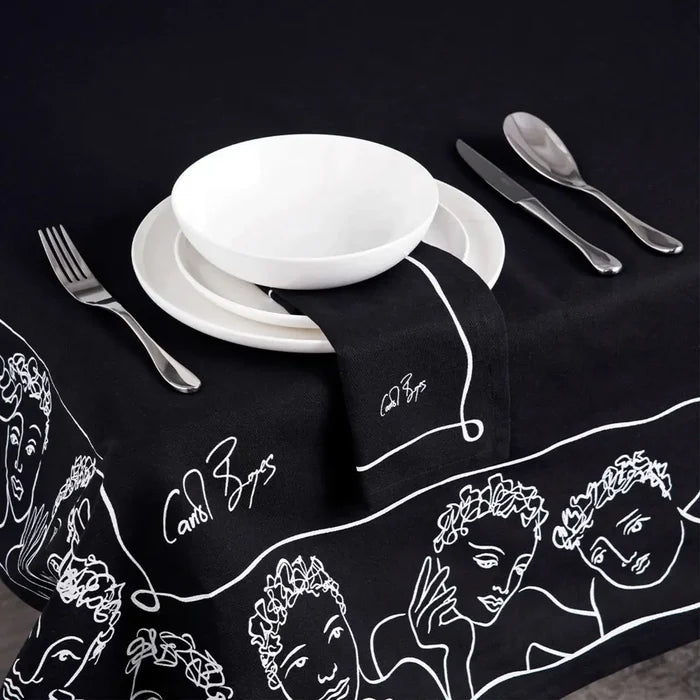 NAPKIN SET OF 4 - well framed - black