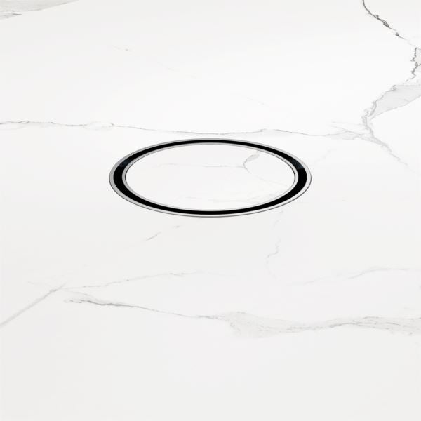 Nero 100mm Round Tile Insert Floor Waste 50mm Outlet Brushed Nickel NRFW003BN Shower Grate Nero
