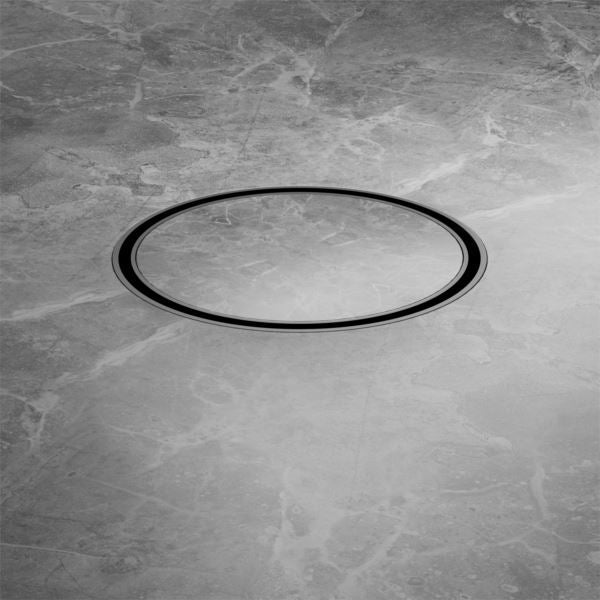 Nero 130mm Round Tile Insert Floor Waste 100mm Outlet Gunmetal NRFW005GM Shower Grate Nero