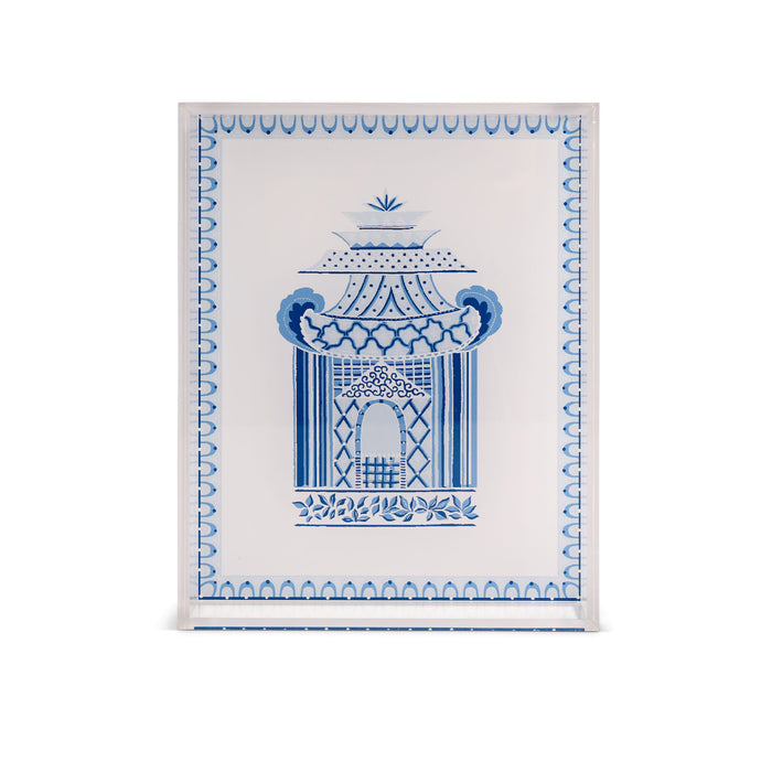 Pagoda Garden Blue/White Vanity Tray